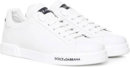 Dolce & Gabbana Witte Portofino Nappa Sneakers White Heren