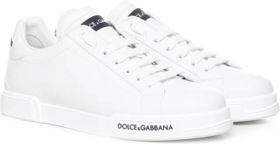 Dolce & Gabbana Portofino Nappa Sneakers White Heren