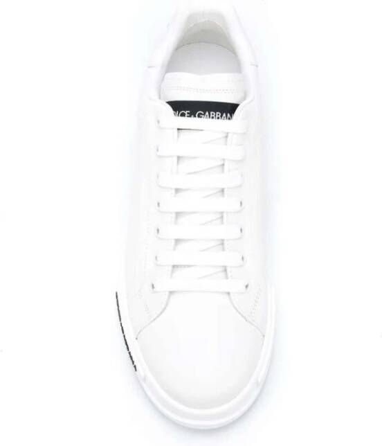 Dolce & Gabbana Portofino nappa sneakers Wit Heren