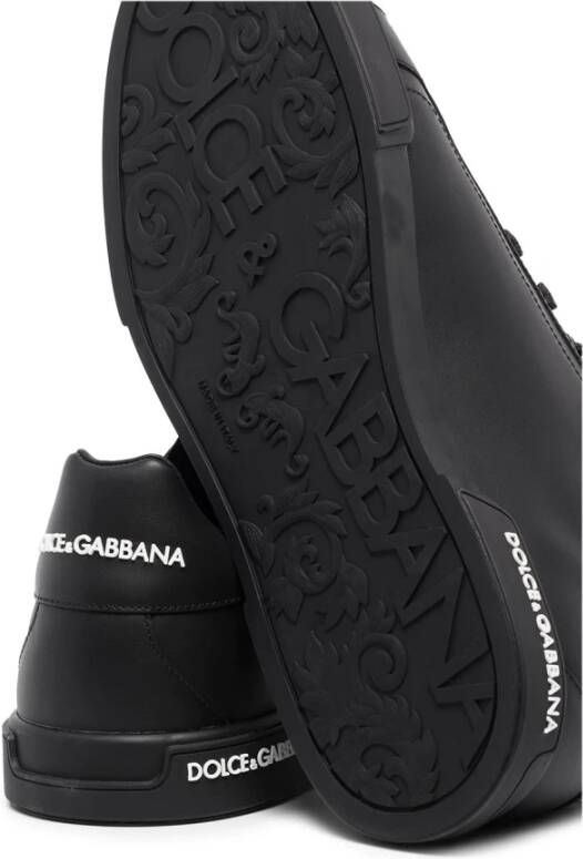 Dolce & Gabbana Portofino Nappa Sportschoenen Zwart Heren