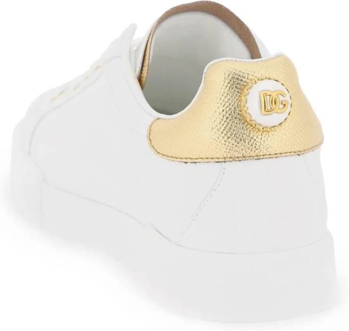Dolce & Gabbana Portofino Sneakers met Parelversiering White Dames