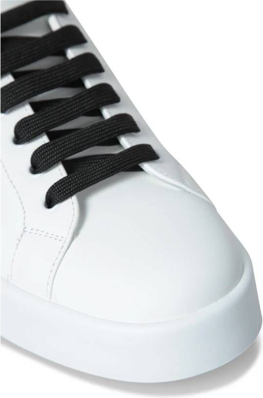 Dolce & Gabbana Portofino Leren Sneakers met Geperforeerd Logo - Foto 4
