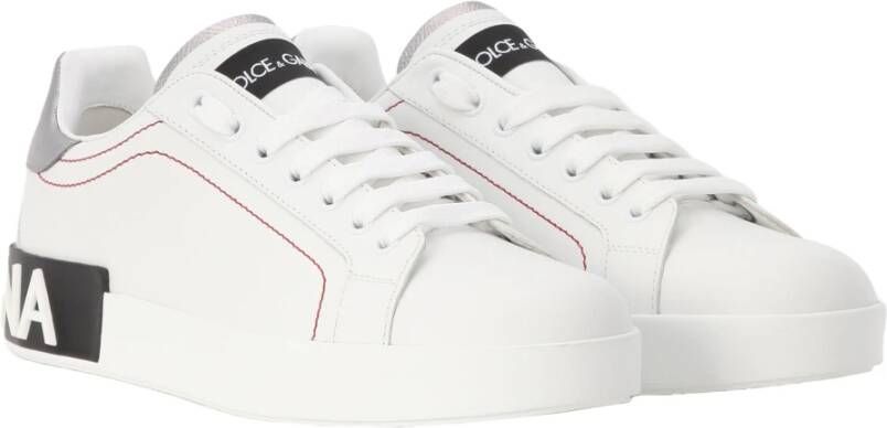 Dolce & Gabbana Portofino Sneakers Italiaanse Leren Schoenen White Dames