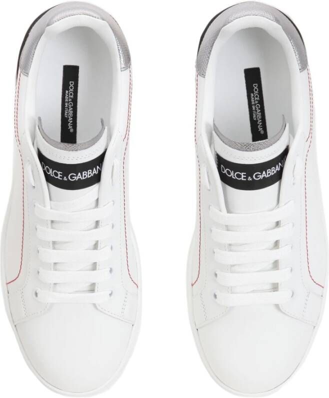 Dolce & Gabbana Portofino Sneakers Italiaanse Leren Schoenen White Dames