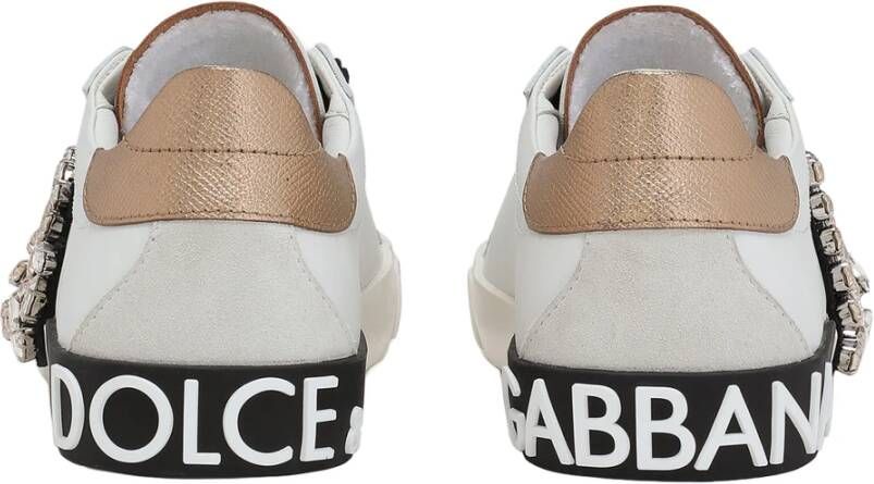 Dolce & Gabbana Portofino Sneakers Made in Italy 100% Leer Multicolor Dames