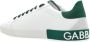 Dolce & Gabbana Witte Vetersneaker met Groene Hiel White Heren - Thumbnail 5