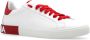 Dolce & Gabbana Portofino Sneakers Leer Wit Rood White Heren - Thumbnail 4