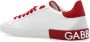 Dolce & Gabbana Portofino Sneakers Leer Wit Rood White Heren - Thumbnail 5