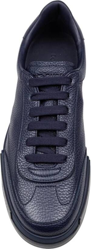 Dolce & Gabbana Portofino Yatch Blauw Kalfsleren Sneakers Blue Heren