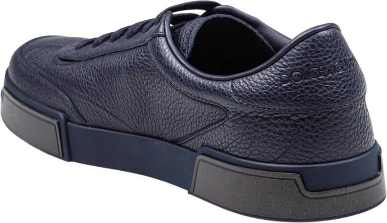 Dolce & Gabbana Portofino Yatch Blauw Kalfsleren Sneakers Blue Heren