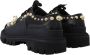 Dolce & Gabbana Prachtige Zwarte Trekking Derby met Gouden Studs Black Dames - Thumbnail 35