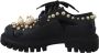 Dolce & Gabbana Prachtige Zwarte Trekking Derby met Gouden Studs Black Dames - Thumbnail 36