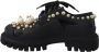 Dolce & Gabbana Prachtige Zwarte Trekking Derby met Gouden Studs Black Dames - Thumbnail 34