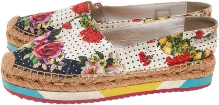 Dolce & Gabbana Pre-owned Canvas flats Multicolor Dames