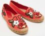 Dolce & Gabbana Pre-owned Canvas flats Red Dames - Thumbnail 4