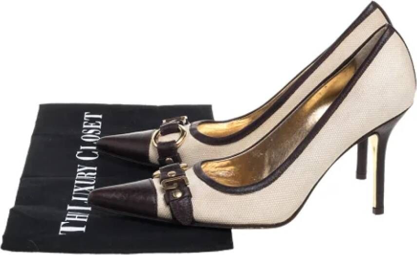 Dolce & Gabbana Pre-owned Canvas heels Beige Dames