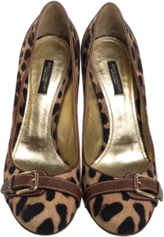 Dolce & Gabbana Pre-owned Canvas heels Beige Dames