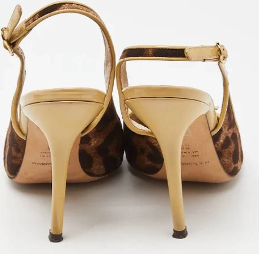 Dolce & Gabbana Pre-owned Canvas heels Brown Dames