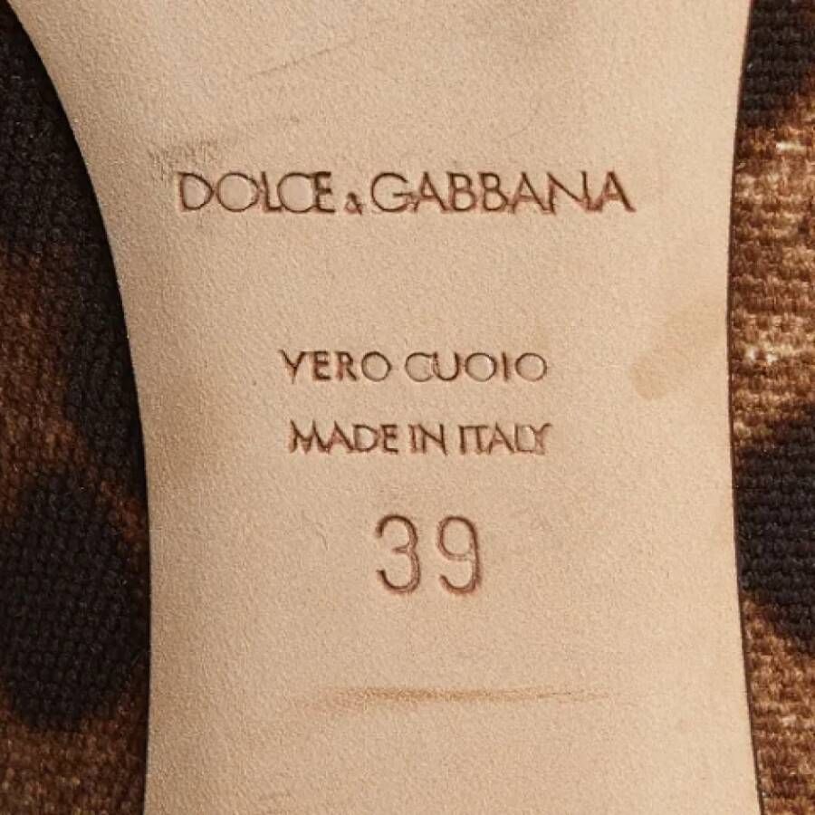 Dolce & Gabbana Pre-owned Canvas heels Brown Dames