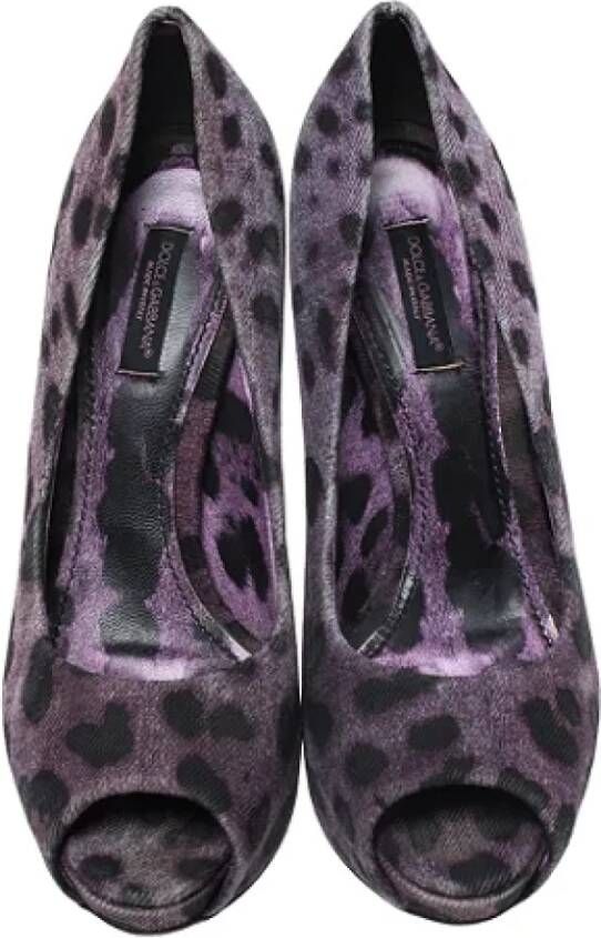 Dolce & Gabbana Pre-owned Canvas heels Purple Dames