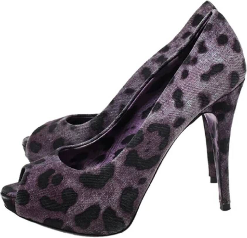 Dolce & Gabbana Pre-owned Canvas heels Purple Dames