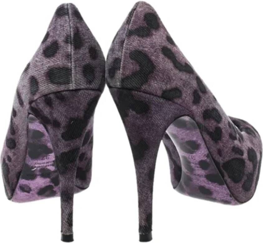 Dolce & Gabbana Pre-owned Canvas heels Purple Dames