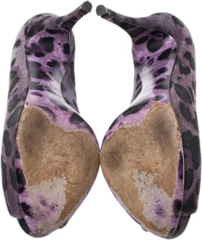 Dolce & Gabbana Pre-owned Canvas heels Purple Dames