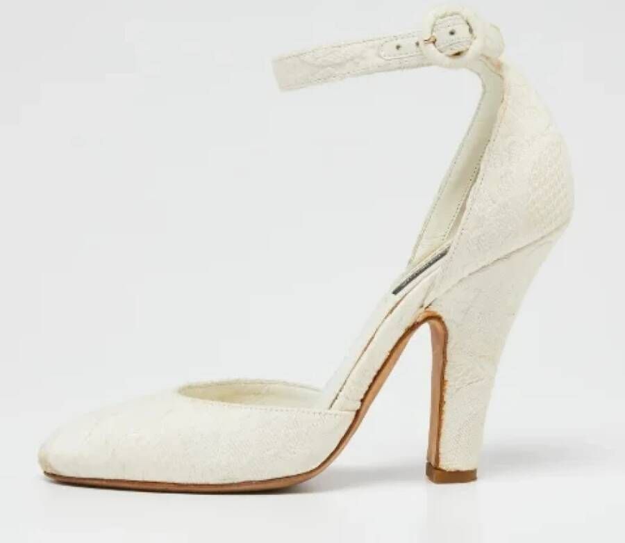 Dolce & Gabbana Pre-owned Canvas heels White Dames