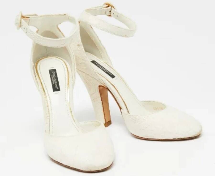 Dolce & Gabbana Pre-owned Canvas heels White Dames