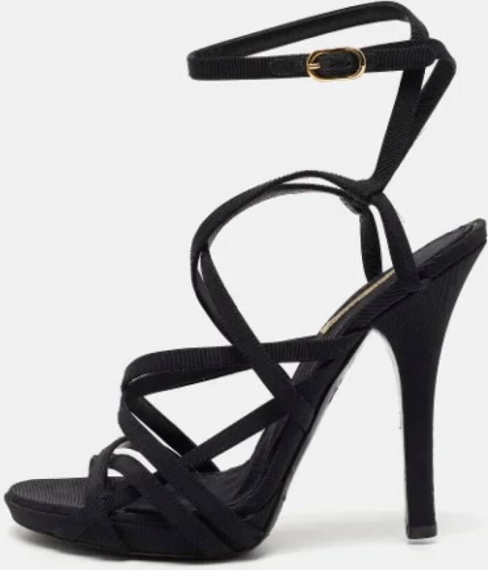 Dolce & Gabbana Pre-owned Canvas sandals Black Dames