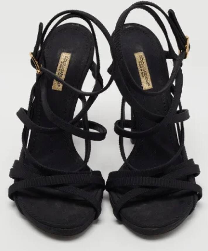 Dolce & Gabbana Pre-owned Canvas sandals Black Dames