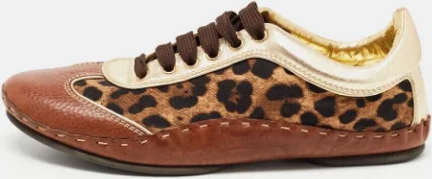 Dolce & Gabbana Pre-owned Canvas sneakers Brown Dames