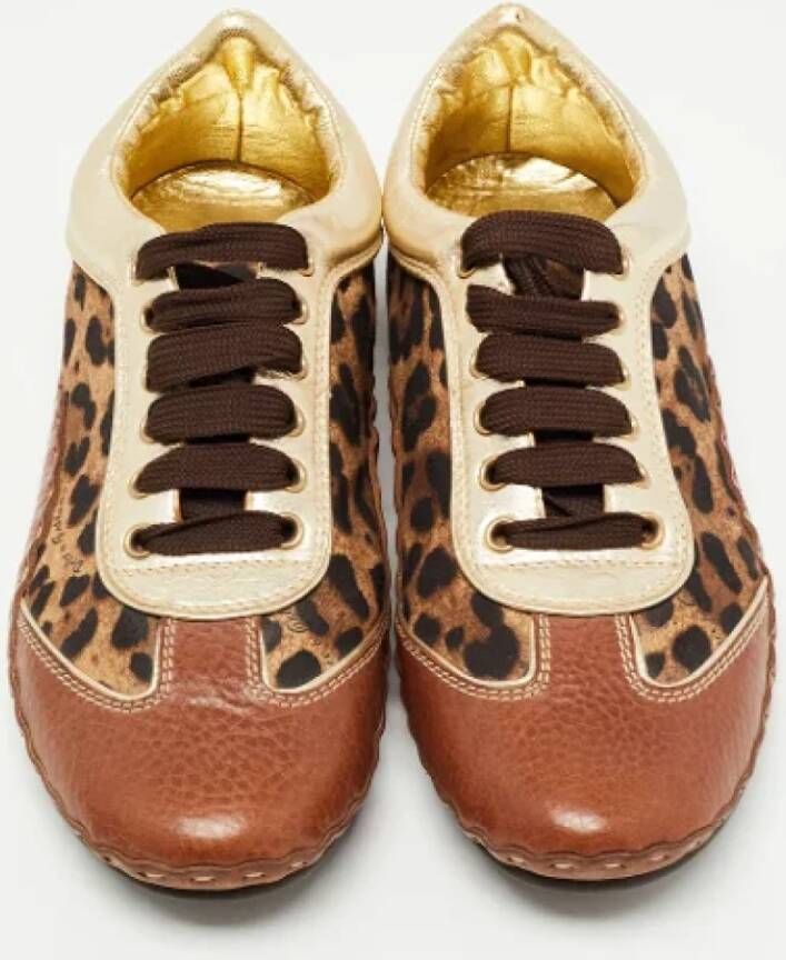 Dolce & Gabbana Pre-owned Canvas sneakers Brown Dames