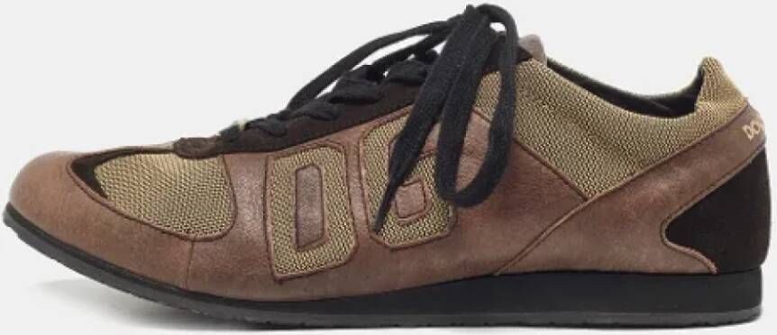 Dolce & Gabbana Pre-owned Canvas sneakers Brown Dames