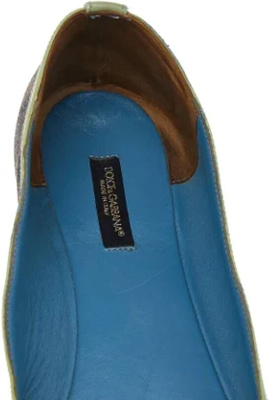 Dolce & Gabbana Pre-owned Coated canvas flats Brown Dames