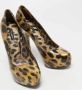 Dolce & Gabbana Pre-owned Coated canvas heels Brown Dames - Thumbnail 4