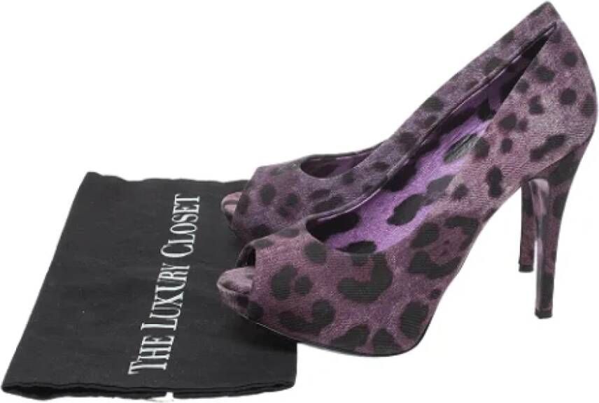 Dolce & Gabbana Pre-owned Denim heels Purple Dames