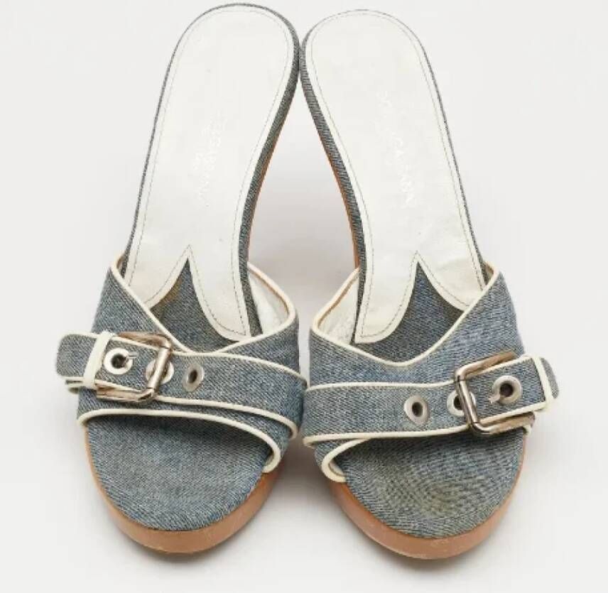 Dolce & Gabbana Pre-owned Denim sandals Blue Dames
