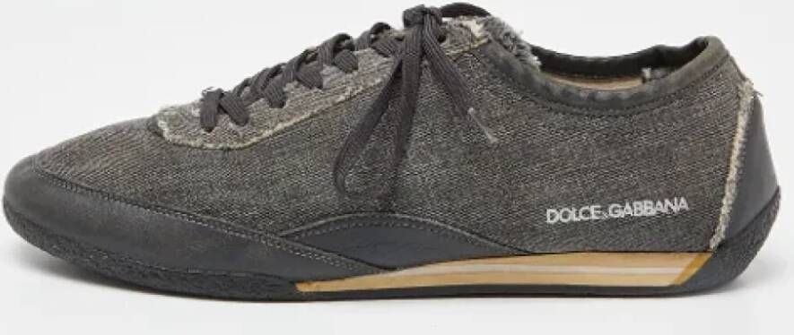 Dolce & Gabbana Pre-owned Denim sneakers Gray Dames