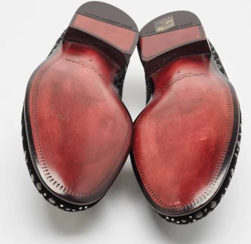 Dolce & Gabbana Pre-owned Fabric flats Black Heren