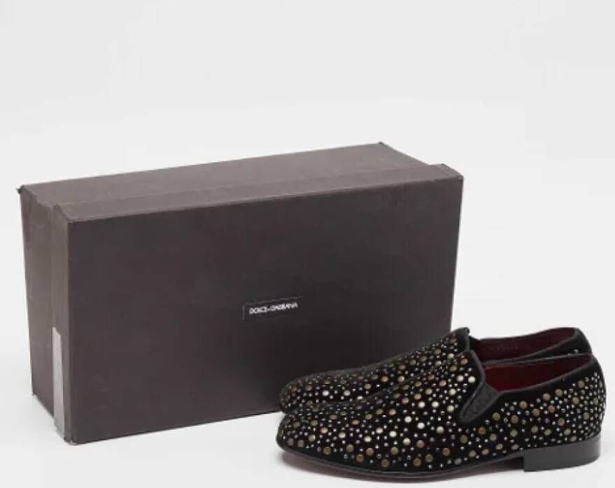 Dolce & Gabbana Pre-owned Fabric flats Black Heren