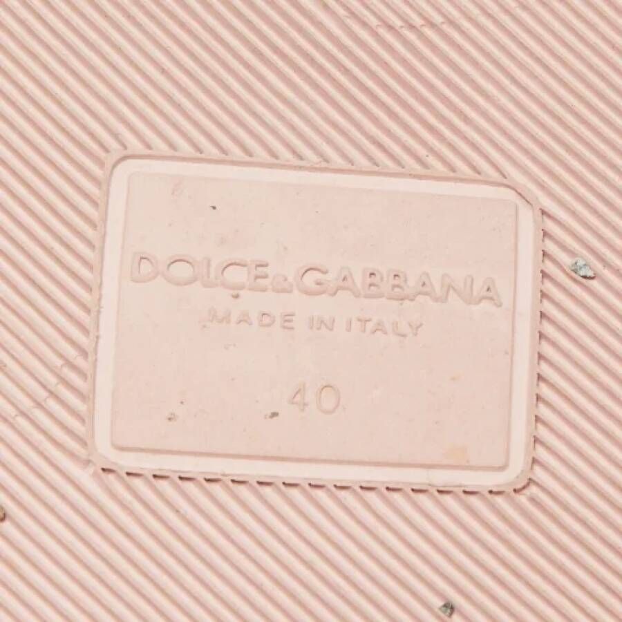Dolce & Gabbana Pre-owned Fabric flats Pink Dames
