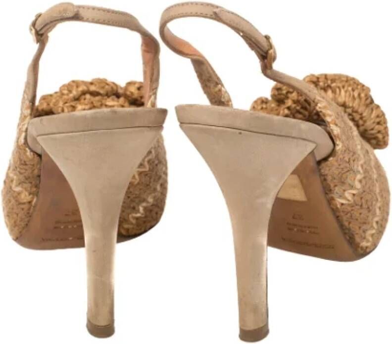 Dolce & Gabbana Pre-owned Fabric heels Beige Dames