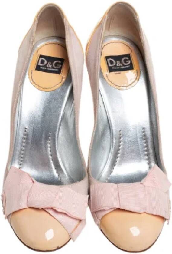 Dolce & Gabbana Pre-owned Fabric heels Beige Dames
