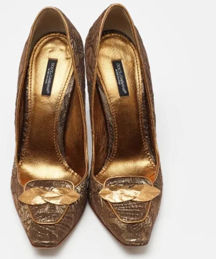 Dolce & Gabbana Pre-owned Fabric heels Brown Dames