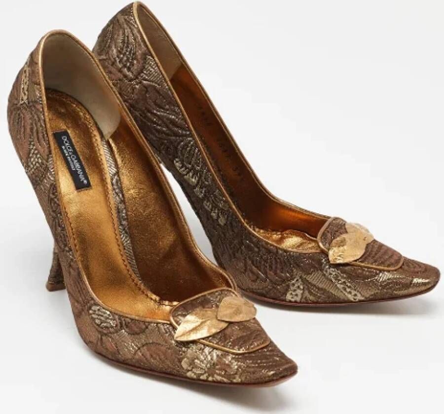 Dolce & Gabbana Pre-owned Fabric heels Brown Dames