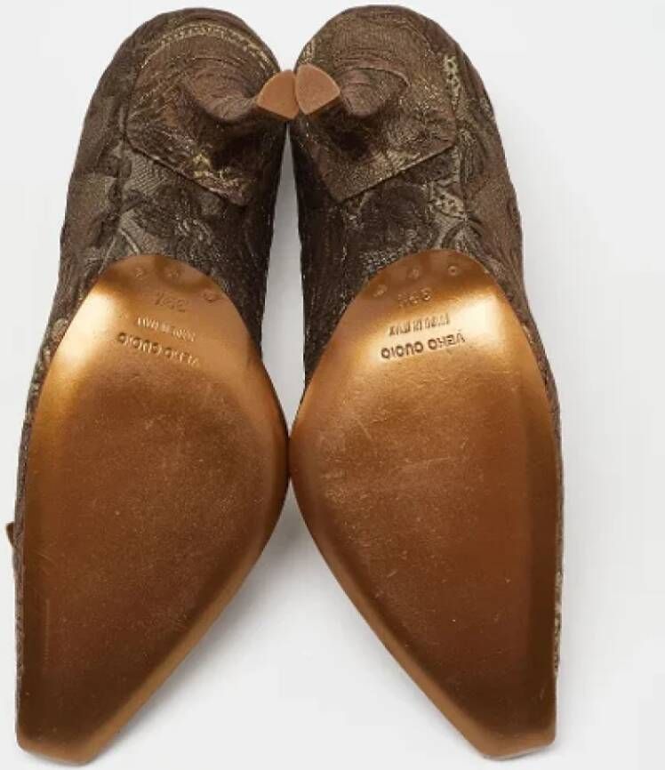 Dolce & Gabbana Pre-owned Fabric heels Brown Dames
