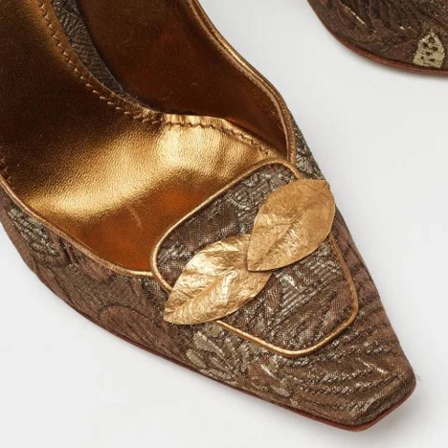 Dolce & Gabbana Pre-owned Fabric heels Brown Dames