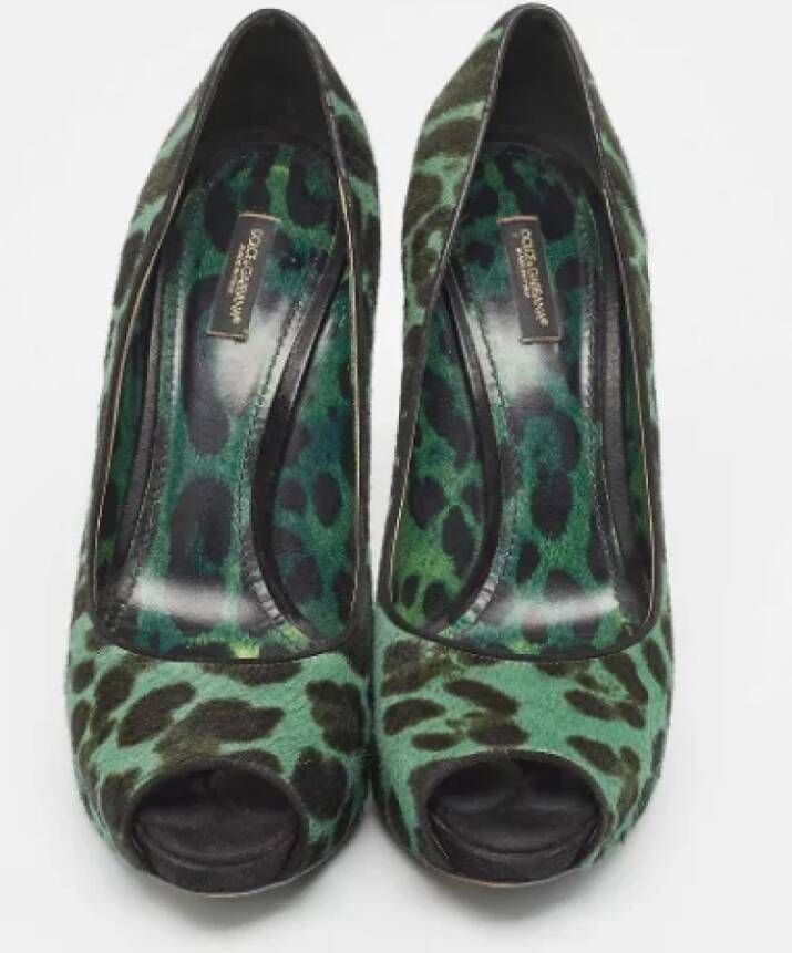 Dolce & Gabbana Pre-owned Fabric heels Green Dames