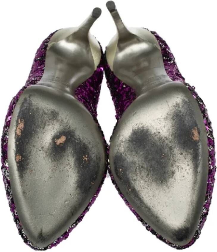 Dolce & Gabbana Pre-owned Fabric heels Purple Dames